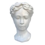 Casa si Gradina - Decoratiuni - Obiecte decorative - Vaze si boluri decorative - Vaza decorativa, Cap de barbat, 22 cm, Alb, 465H - Infinity.ro