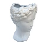 Casa si Gradina - Decoratiuni - Obiecte decorative - Vaze si boluri decorative - Vaza decorativa, Cap de barbat, 22 cm, Alb, 465H - Infinity.ro