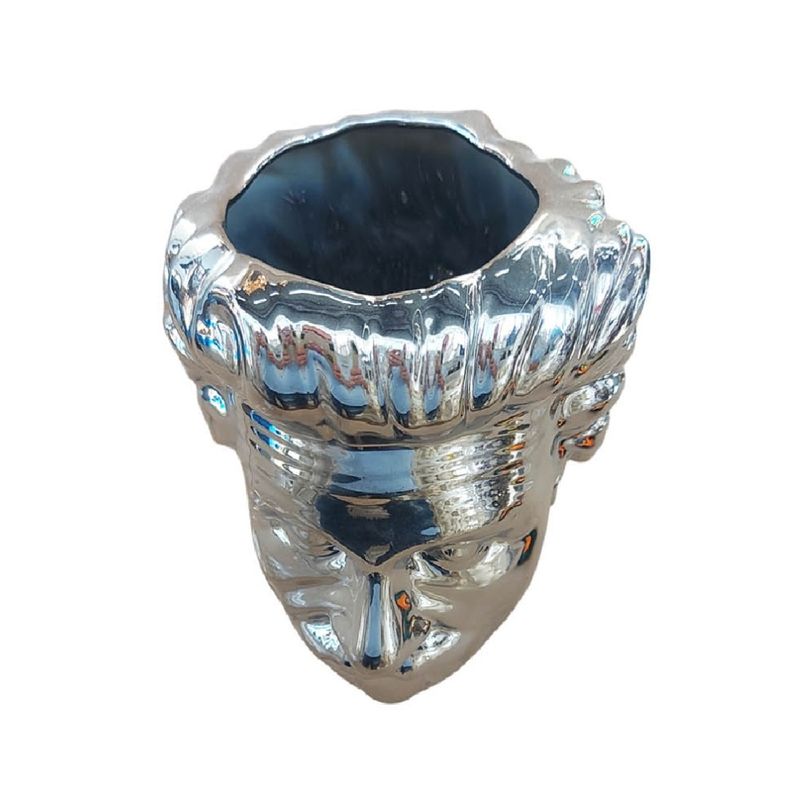 Casa si Gradina - Decoratiuni - Obiecte decorative - Vaze si boluri decorative - Vaza decorativa, Bust barbat, Argintiu, 17 cm, 356322DV-1 - Infinity.ro