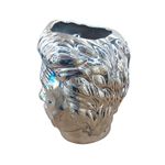 Casa si Gradina - Decoratiuni - Obiecte decorative - Vaze si boluri decorative - Vaza decorativa, Bust barbat, Argintiu, 17 cm, 356322DV-1 - Infinity.ro