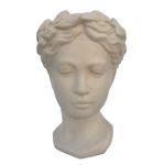 Casa si Gradina - Decoratiuni - Obiecte decorative - Vaze si boluri decorative - Vaza decorativa, Cap de barbat, 22 cm, Crem, 465H-1 - Infinity.ro