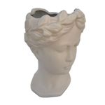 Casa si Gradina - Decoratiuni - Obiecte decorative - Vaze si boluri decorative - Vaza decorativa, Cap de barbat, 22 cm, Crem, 465H-1 - Infinity.ro