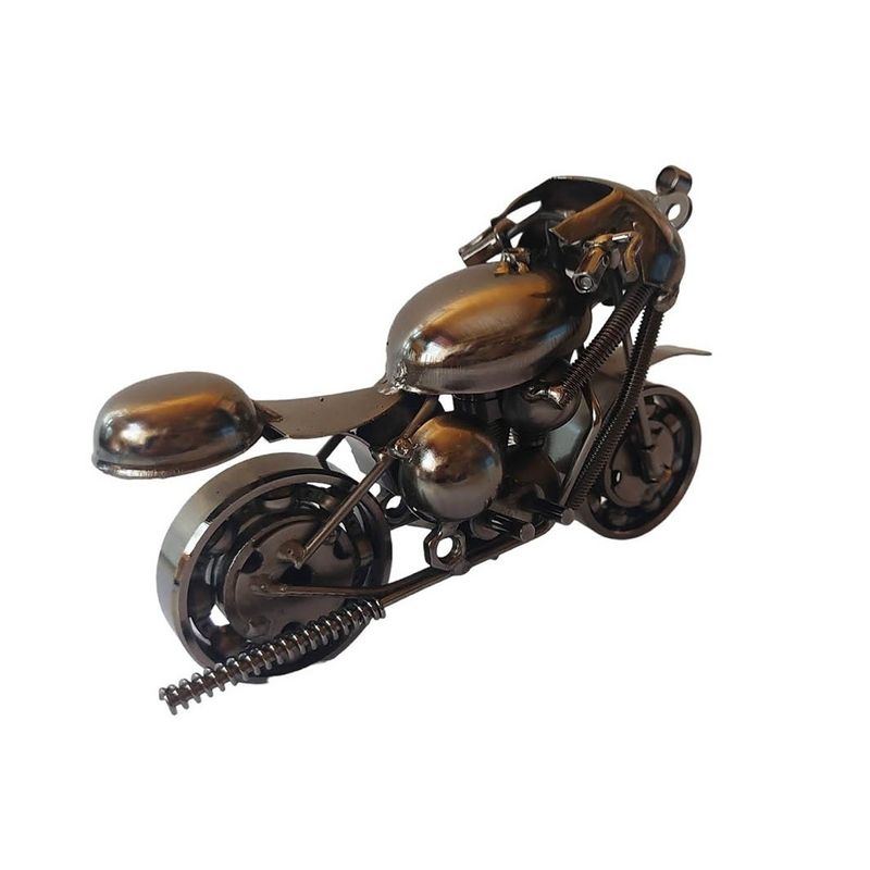 Casa si Gradina - Decoratiuni - Obiecte decorative - Accesorii decorative - Motocicleta decorativa, Din metal, Negru, 17 cm, 356-3D - Infinity.ro
