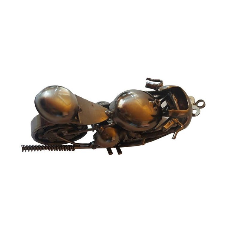 Casa si Gradina - Decoratiuni - Obiecte decorative - Accesorii decorative - Motocicleta decorativa, Din metal, Negru, 17 cm, 356-3D - Infinity.ro