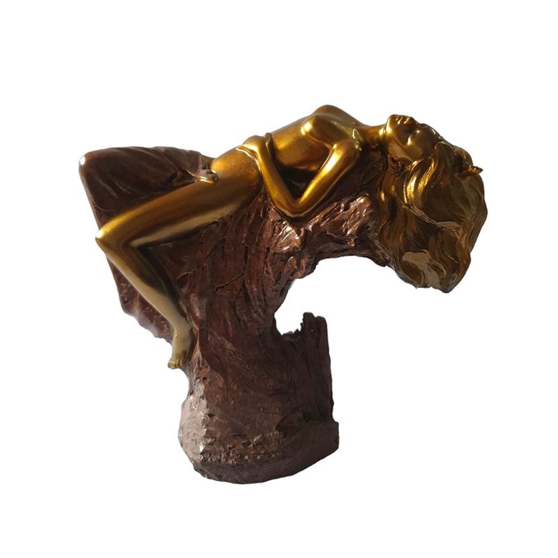 Casa si Gradina - Decoratiuni - Obiecte decorative - Accesorii decorative - Statueta decorativa, Femeie,  Auriu, 17 cm, GXL003 - Infinity.ro