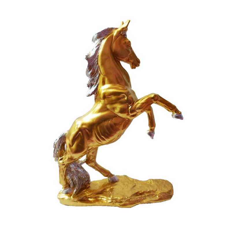 Casa si Gradina - Decoratiuni - Obiecte decorative - Accesorii decorative - Statueta in forma de Cal, Auriu, 35 cm, TZ543A - Infinity.ro