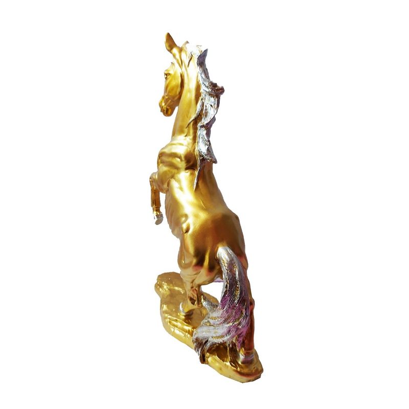 Casa si Gradina - Decoratiuni - Obiecte decorative - Accesorii decorative - Statueta in forma de Cal, Auriu, 35 cm, TZ543A - Infinity.ro