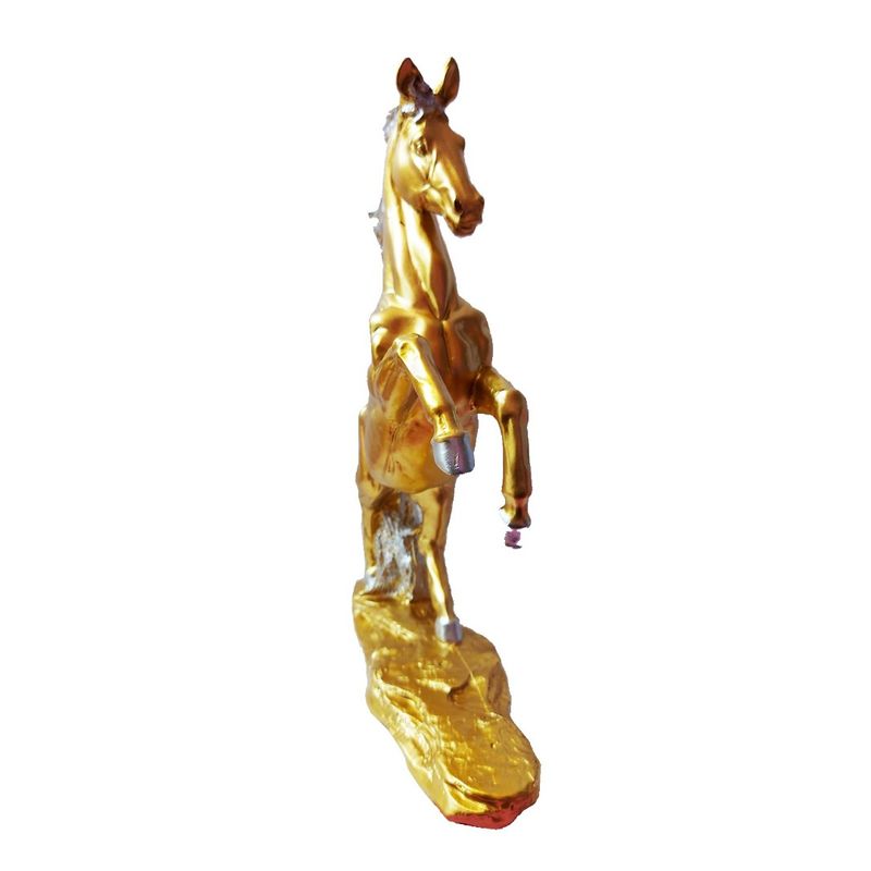 Casa si Gradina - Decoratiuni - Obiecte decorative - Accesorii decorative - Statueta in forma de Cal, Auriu, 35 cm, TZ543A - Infinity.ro