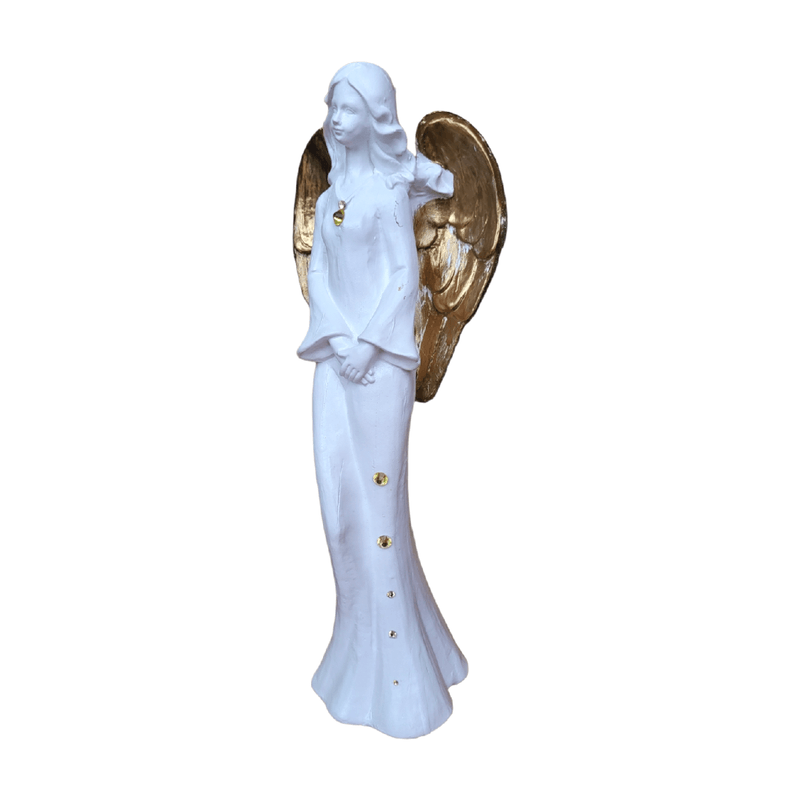 Casa si Gradina - Decoratiuni - Obiecte decorative - Accesorii decorative - Statueta decorativa, Inger, Alb, 33 cm, DVAN0045-3G - Infinity.ro