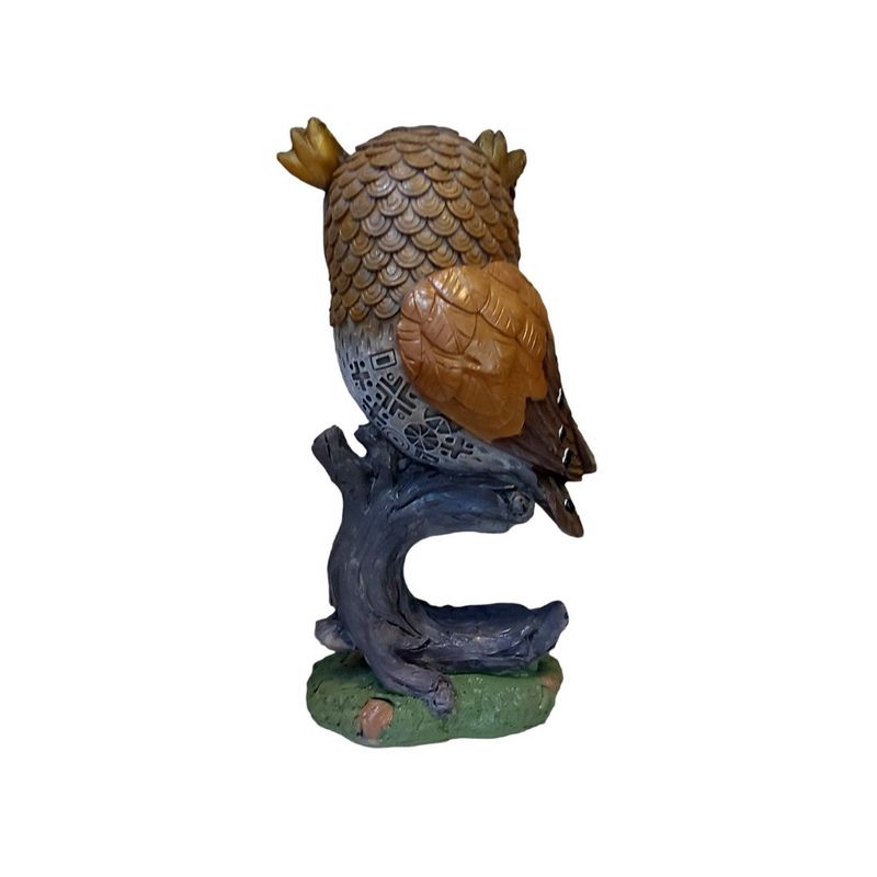 Casa si Gradina - Decoratiuni - Obiecte decorative - Accesorii decorative - Statueta decorativa, Bufnita pe o creanga, Maro, 18 cm, W8330-1 - Infinity.ro