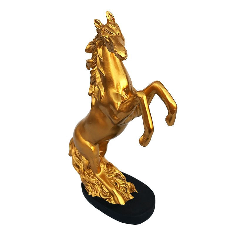 Casa si Gradina - Decoratiuni - Obiecte decorative - Accesorii decorative - Statueta decorativa Cal, Auriu, 20 cm, 214H-2 - Infinity.ro