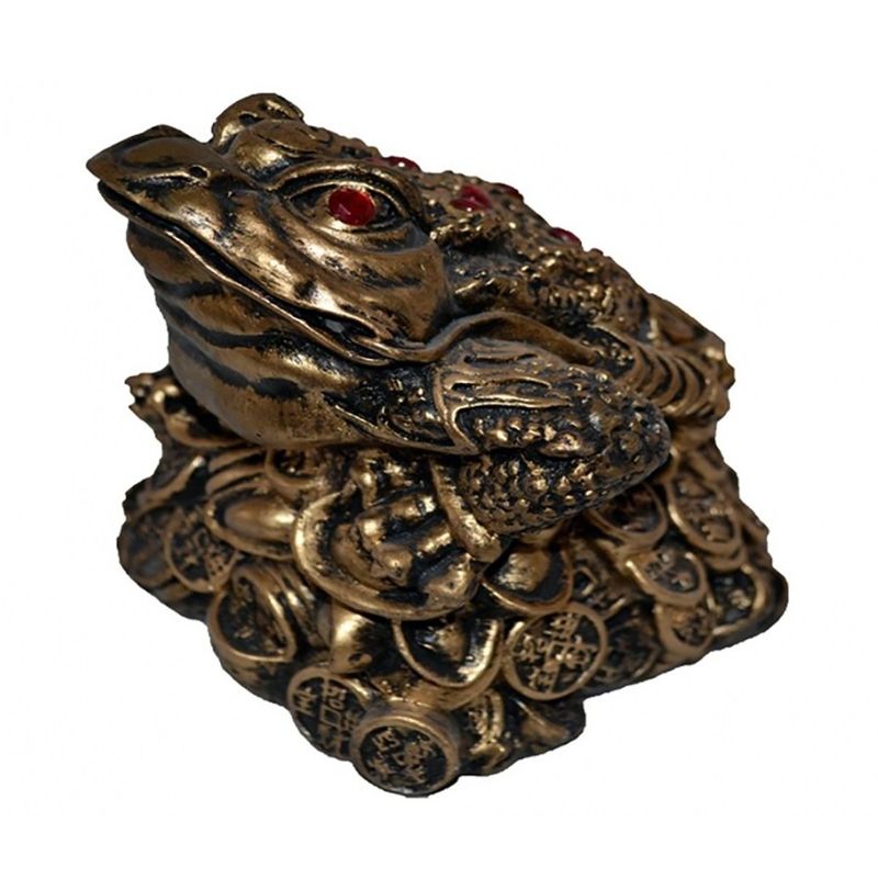 Casa si Gradina - Decoratiuni - Obiecte decorative - Accesorii decorative - Statueta decorativa, Broasca Feng Shui, Bronz, 18 cm, DVRI008 - Infinity.ro