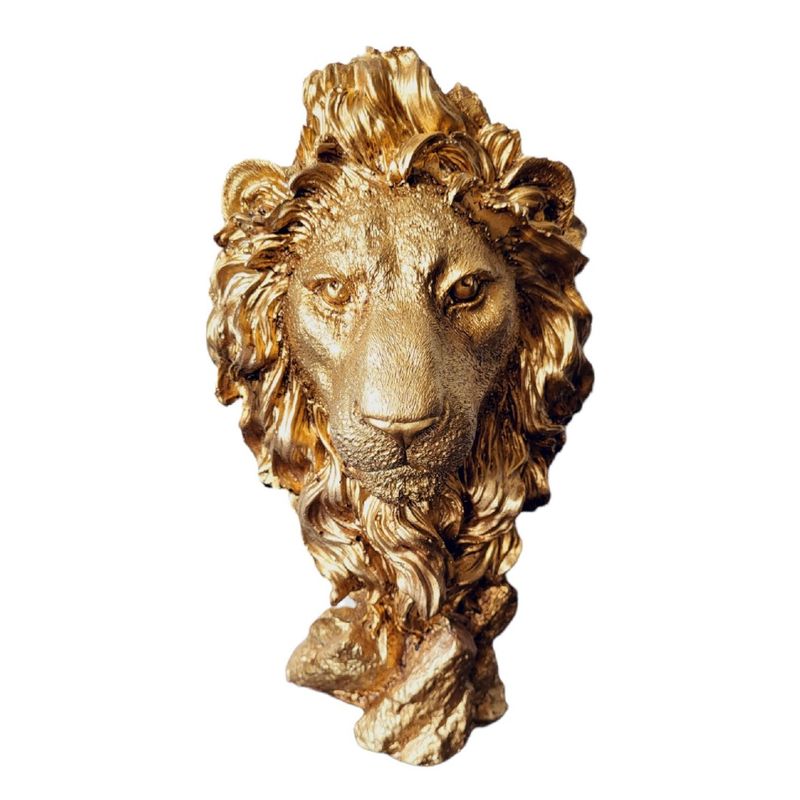 Casa si Gradina - Decoratiuni - Obiecte decorative - Accesorii decorative - Statueta decorativa, Leu, Auriu, 32 cm, DVID11 - Infinity.ro