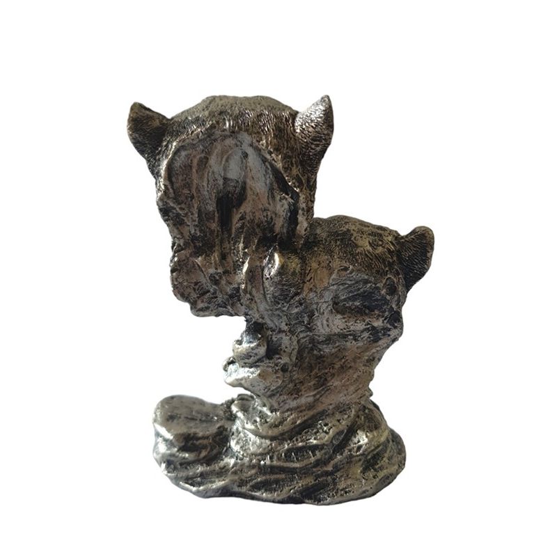 Casa si Gradina - Decoratiuni - Obiecte decorative - Accesorii decorative - Statueta decorativa, Leoaice, Argintiu, 13 cm, XQ4004 - Infinity.ro