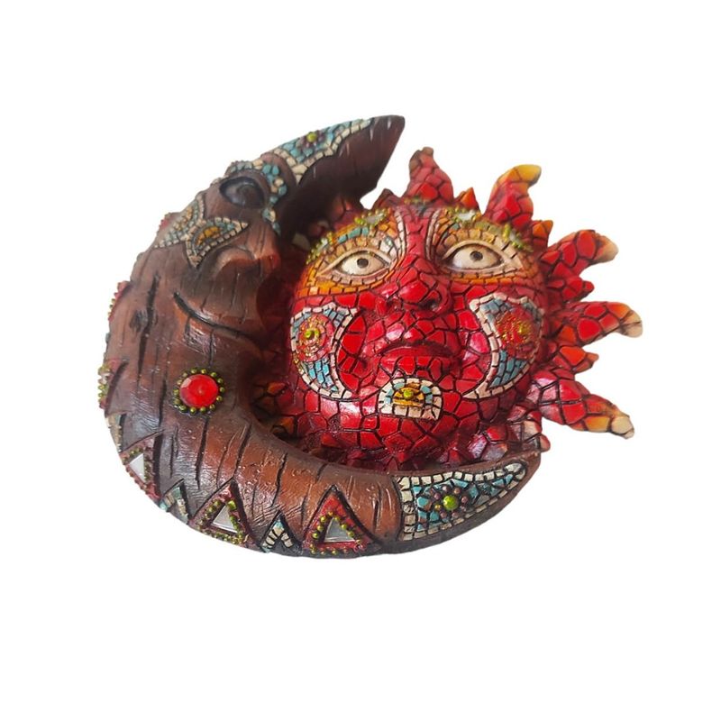 Casa si Gradina - Decoratiuni - Obiecte decorative - Accesorii decorative - Statueta decorativa Soare si Luna, Rosu, 15 cm, 356326DX - Infinity.ro