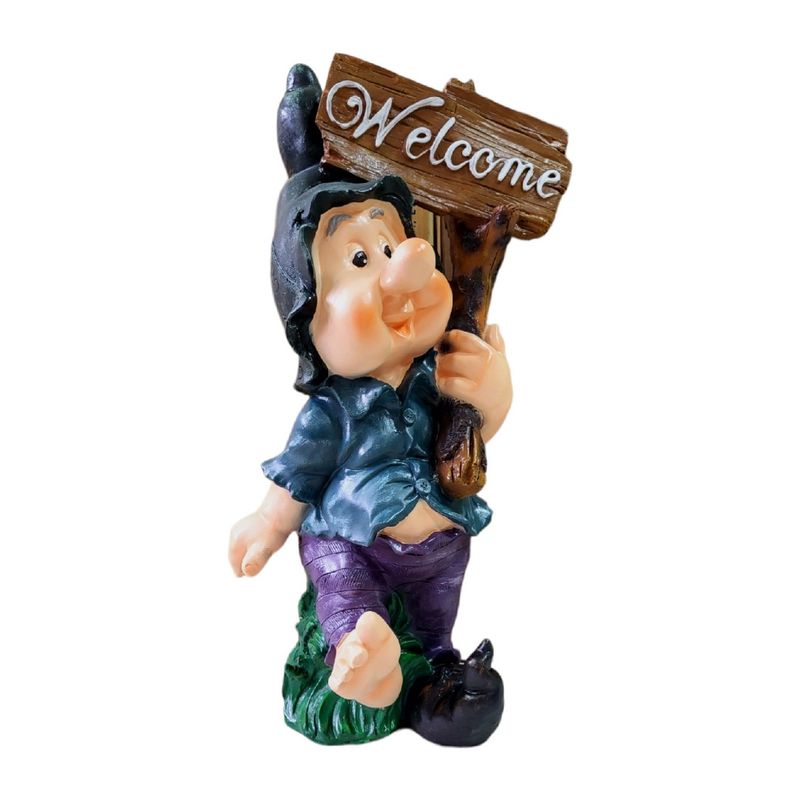 Casa si Gradina - Decoratiuni - Obiecte decorative - Accesorii decorative - Statueta decorativa, Pitic Welcome, Multicolor, 60 cm, DVF4021P - Infinity.ro