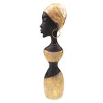 Casa si Gradina - Decoratiuni - Obiecte decorative - Accesorii decorative - Statueta decorativa, Femeie Africana, Auriu, 36 cm,  1172HG - Infinity.ro