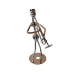 Casa si Gradina - Decoratiuni - Obiecte decorative - Accesorii decorative - Ornament decorativ, Muzicant din metal, Nergu, 13 cm, 356XD-5 - Infinity.ro