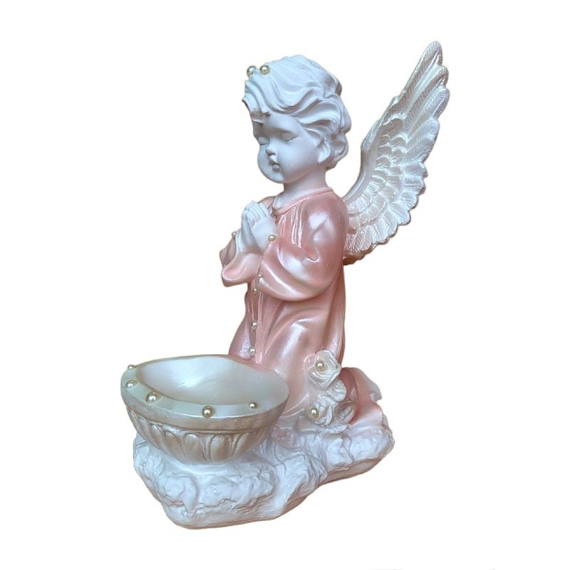 Casa si Gradina - Decoratiuni - Obiecte decorative - Accesorii decorative - Statueta decorativa, Inger, Roz, 35 cm, DVAN0028-2G - Infinity.ro