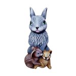 Casa si Gradina - Decoratiuni - Obiecte decorative - Accesorii decorative - Statueta decorativa, Iepure cu pui, Multicolor, 48 cm, DVSGV073 - Infinity.ro