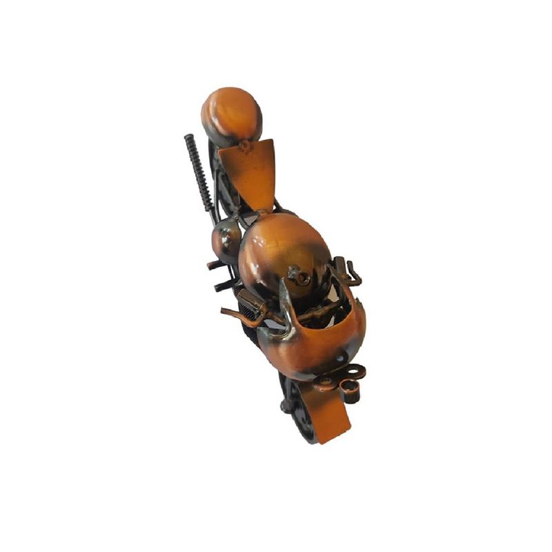 Casa si Gradina - Decoratiuni - Obiecte decorative - Accesorii decorative - Motocicleta decorativa, Din metal, Maro, 17 cm, 356-3D1 - Infinity.ro