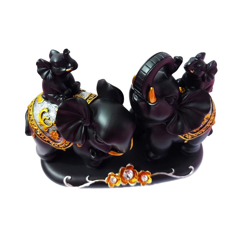 Casa si Gradina - Decoratiuni - Obiecte decorative - Accesorii decorative - Statueta, Famile de elefanti, 19 cm, 9465XD - Infinity.ro