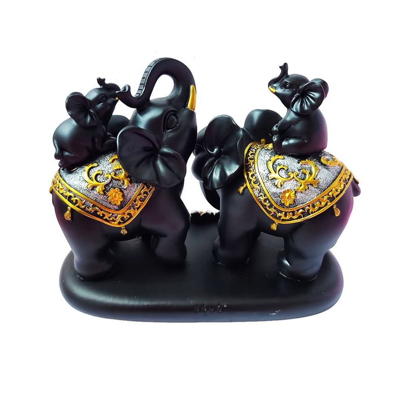 Casa si Gradina - Decoratiuni - Obiecte decorative - Accesorii decorative - Statueta, Famile de elefanti, 19 cm, 9465XD - Infinity.ro