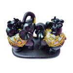 Casa si Gradina - Decoratiuni - Obiecte decorative - Accesorii decorative - Statueta, Famile de elefanti, 19 cm, 9465XD - Infinity.ro