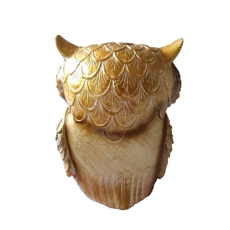 Casa si Gradina - Decoratiuni - Obiecte decorative - Accesorii decorative - Statueta decorativa, Bufnita, Auriu, 16 cm, GA29196 - Infinity.ro