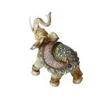 Casa si Gradina - Decoratiuni - Obiecte decorative - Accesorii decorative - Statueta Decorativa, Elefant cu trompa in sus, Crem, 20 cm, GA24505 - Infinity.ro