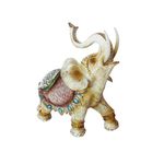 Casa si Gradina - Decoratiuni - Obiecte decorative - Accesorii decorative - Statueta Decorativa, Elefant cu trompa in sus, Crem, 20 cm, GA24505 - Infinity.ro