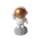 Casa si Gradina - Decoratiuni - Obiecte decorative - Accesorii decorative - Statueta decorativa, Astronaut pe asteroid, Auriu, 11 cm, DY202-7B - Infinity.ro