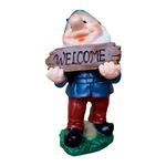 Casa si Gradina - Decoratiuni - Obiecte decorative - Accesorii decorative - Statueta decorativa, Pitic Welcome, Multicolor, 20 cm, DVG0124P - Infinity.ro
