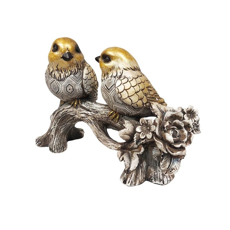 Casa si Gradina - Decoratiuni - Obiecte decorative - Accesorii decorative - Statueta decorativa, Pasari pe creanga, Gri, 20 cm, 1025DD2 - Infinity.ro