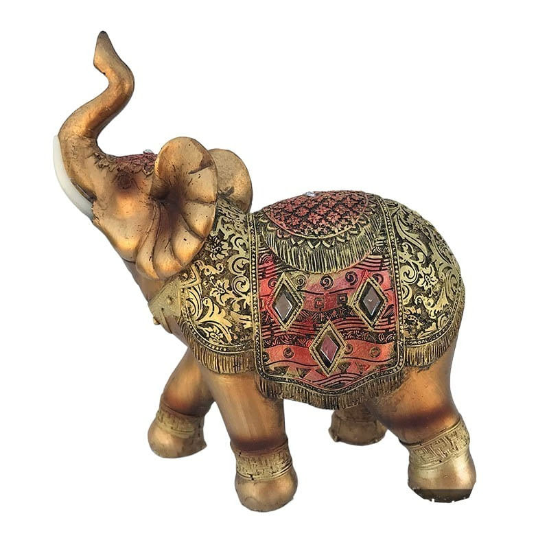 Casa si Gradina - Decoratiuni - Obiecte decorative - Accesorii decorative - Statueta decorativa, Elefant, Maro, 23 cm, 1112H - Infinity.ro