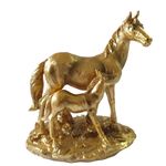 Casa si Gradina - Decoratiuni - Obiecte decorative - Accesorii decorative - Statueta decorativa, Cal si manz,  Auriu, 13 cm, XQ202149 - Infinity.ro