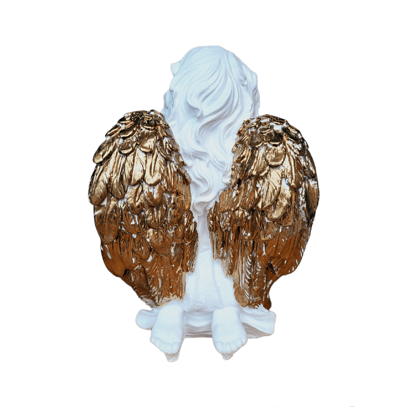 Casa si Gradina - Decoratiuni - Obiecte decorative - Accesorii decorative - Statueta decorativa, Inger, Alb, 33 cm, DVAN0704-3G - Infinity.ro