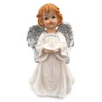 Casa si Gradina - Decoratiuni - Obiecte decorative - Accesorii decorative - Ingeras cu aripi argintii si sclipici, 23 cm, model 1, 598E - Infinity.ro