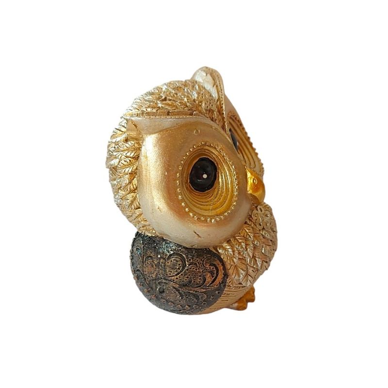 Casa si Gradina - Decoratiuni - Obiecte decorative - Accesorii decorative - Statueta decorativa, Bufnita, Auriu, 9 cm, GA19755A - Infinity.ro