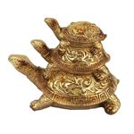 Casa si Gradina - Decoratiuni - Obiecte decorative - Accesorii decorative - Statueta decorativa, Broaste testoase suprapuse, Auriu, 14 cm, 213H - Infinity.ro