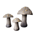 Casa si Gradina - Decoratiuni - Obiecte decorative - Accesorii decorative - Statueta decorative, Set 3 Ciuperci, Gri, 20 cm, DVTEB001 - Infinity.ro