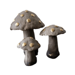 Casa si Gradina - Decoratiuni - Obiecte decorative - Accesorii decorative - Statueta decorative, Set 3 Ciuperci, Gri, 20 cm, DVTEB001 - Infinity.ro