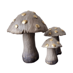 Casa si Gradina - Decoratiuni - Obiecte decorative - Accesorii decorative - Statueta decorative, Set 3 Ciuperci, Gri, 20 cm, DVTEB001 - Infinity.ro