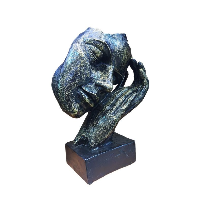 Casa si Gradina - Decoratiuni - Obiecte decorative - Accesorii decorative - Statueta decorativa masca, Negru-Auriu, 22 cm, 637CB-4 - Infinity.ro