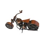 Casa si Gradina - Decoratiuni - Obiecte decorative - Accesorii decorative - Motocicleta decorativa, Din metal, Maro, 20 cm, 356MD1 - Infinity.ro