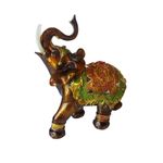 Casa si Gradina - Decoratiuni - Obiecte decorative - Accesorii decorative - Statueta Decorativa, Elefant cu trompa in sus, Maro, 20 cm, GA24407 - Infinity.ro