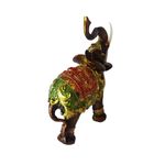 Casa si Gradina - Decoratiuni - Obiecte decorative - Accesorii decorative - Statueta Decorativa, Elefant cu trompa in sus, Maro, 20 cm, GA24407 - Infinity.ro