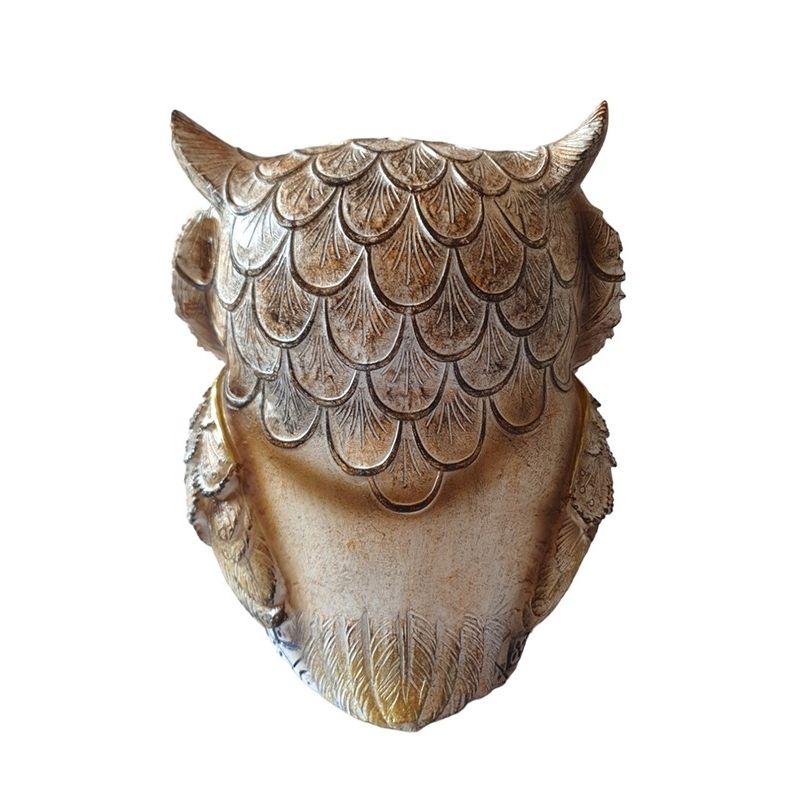 Casa si Gradina - Decoratiuni - Obiecte decorative - Accesorii decorative - Statueta decorativa, Bufnita,  Auriu, 21 cm, GX24480 - Infinity.ro