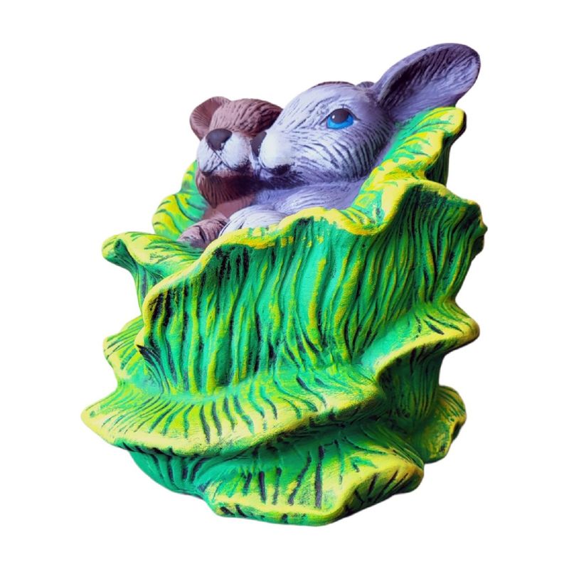 Casa si Gradina - Decoratiuni - Obiecte decorative - Accesorii decorative - Statueta decorativa, Iepuri, Multicolor, 31 cm, DVSGV025 - Infinity.ro