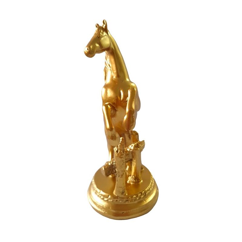 Casa si Gradina - Decoratiuni - Obiecte decorative - Accesorii decorative - Statueta decorativa, Cal,  Auriu, 13 cm, XQ202138 - Infinity.ro